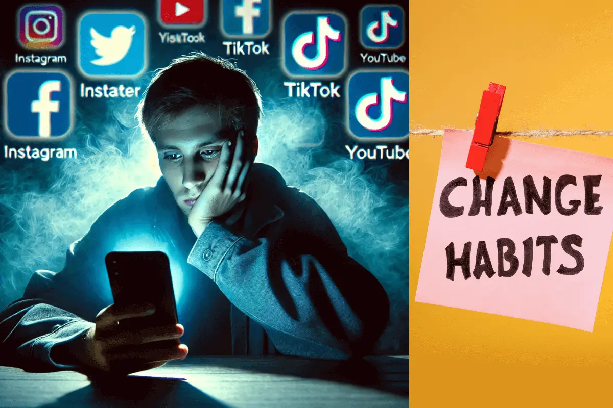 Person scrolling through Instagram Reels late at night